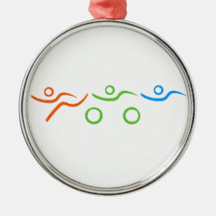 Ornamento De Metal Um presente Triathlon excelente para seu amigo ou