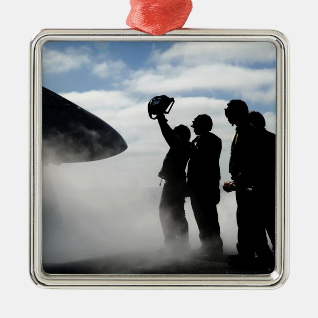 Ornamento De Metal Um tripulante de cabina (Frente)