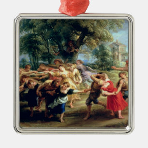 Ornamento De Metal Uma dança do camponês, 1636-40