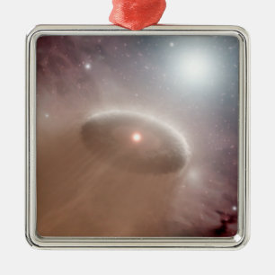 Ornamento De Metal Uma estrela O atrás de uma estrela jovem e mais fr