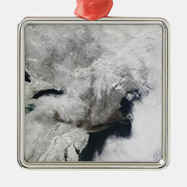 Ornamento De Metal Uma forte tempestade de inverno (Frente)
