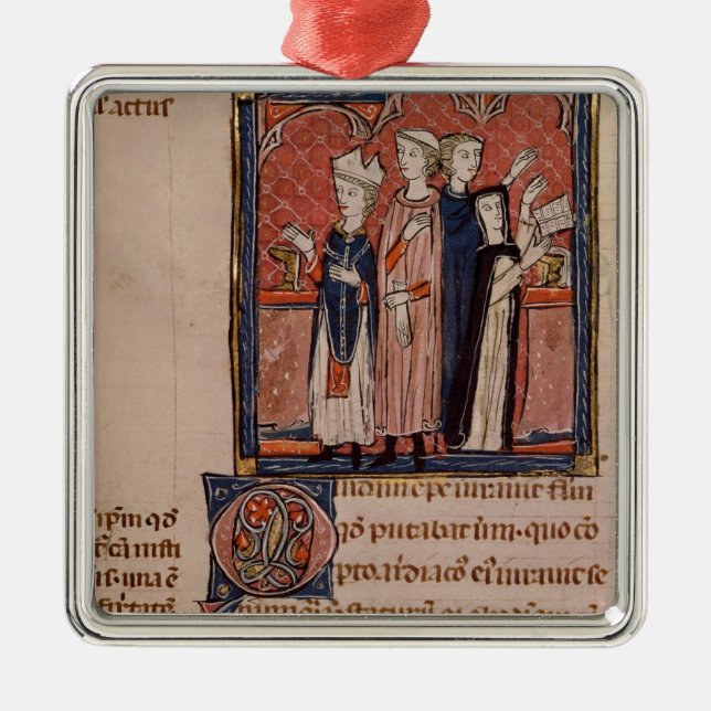 Ornamento De Metal Uma freira que toma lhe votos e massa (Frente)