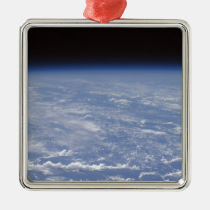 Ornamento De Metal Uma ideia oblíqua do horizonte do atmosphe da