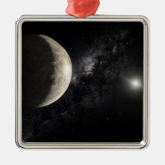 Ornamento De Metal Uma ilustração de Makemake (Frente)