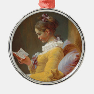 Ornamento De Metal Uma menina lendo, o leitor de J. Fragonard