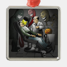 Ornamento De Metal Uma noite de Halloween no dentista