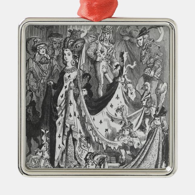 Ornamento De Metal Uma rainha (Frente)