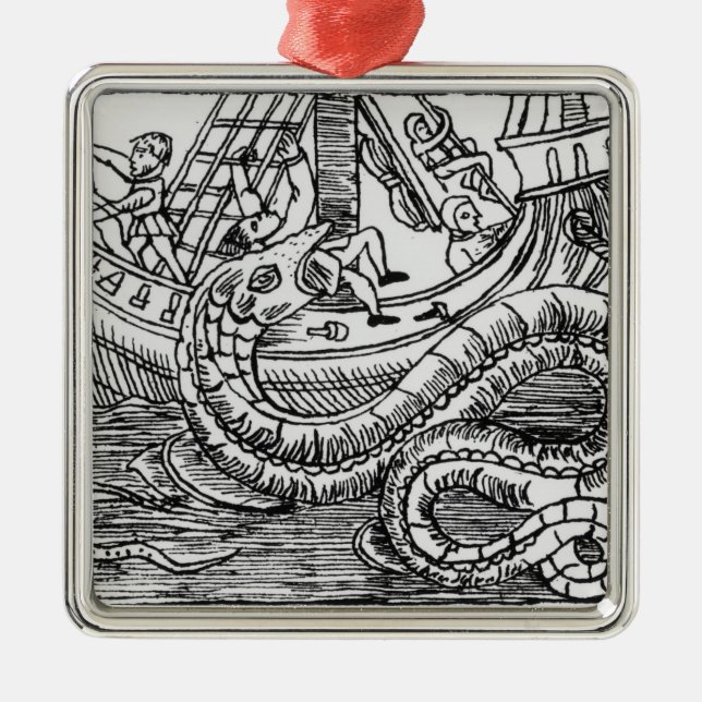 Ornamento De Metal Uma serpente de mar (Frente)