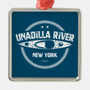 Ornamento De Metal Unadilla River New York Kayak