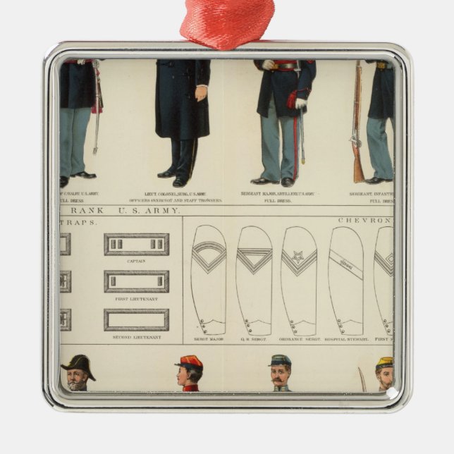 Ornamento De Metal Uniformes, E.U., exércitos do CS (Frente)