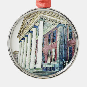 Ornamento De Metal Universidade ocidental Salão do leste histórico de