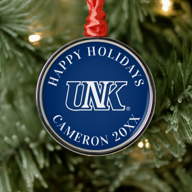 Ornamento De Metal UNK | Universidade de Nebraska em Kearney (Árvore)