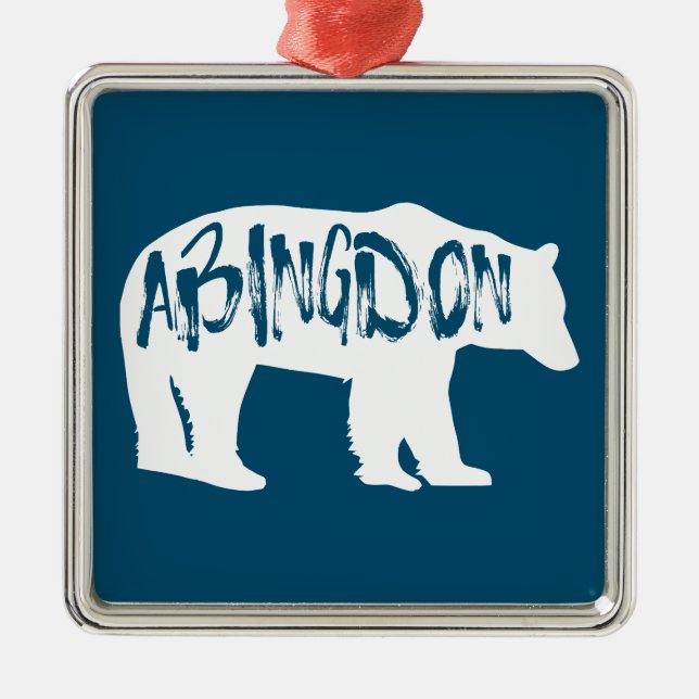 Ornamento De Metal Urso Abingdon Virgínia (Frente)