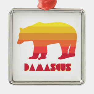Ornamento De Metal Urso Arco-íris de Damasco Virgínia