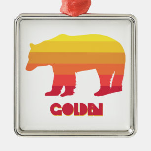 Ornamento De Metal Urso Arco-íris Golden Colorado