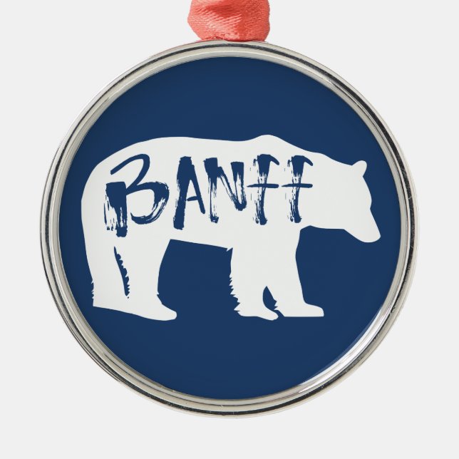 Ornamento De Metal Urso de Banff (Frente)