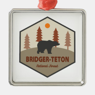 Ornamento De Metal Urso Florestal Nacional Bridger-Teton