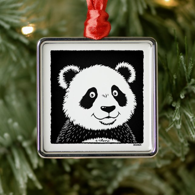 Ornamento De Metal Urso Panda Gigante (Árvore)