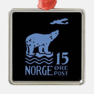 Ornamento De Metal Urso Polar Norueguês 1925
