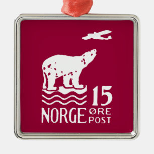 Ornamento De Metal Urso Polar Norueguês 1925