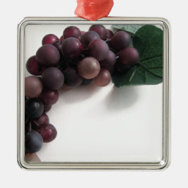 Ornamento De Metal Uvas Azuis