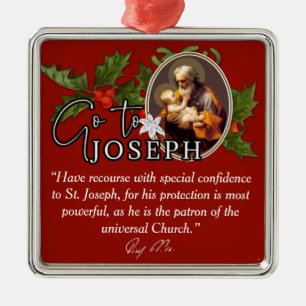 Ornamento De Metal Vá para a Rua, Joseph, a assinatura do Papa Católi