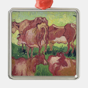 Ornamento De Metal Vacas de Vincent van Gogh  , 1890