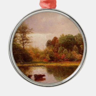 Ornamento De Metal Vacas em paisagem regada, Albert Bierstadt