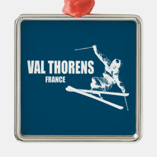 Ornamento De Metal Val Thorens France Skier