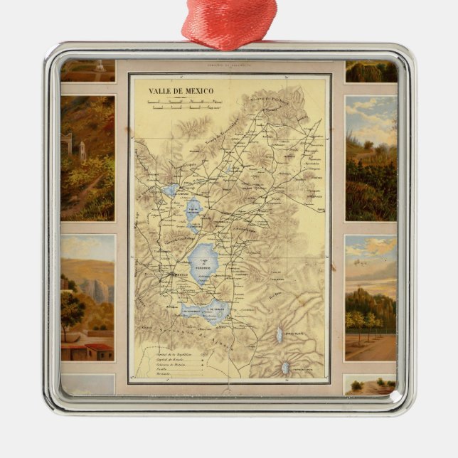 Ornamento De Metal Vale de México (Frente)