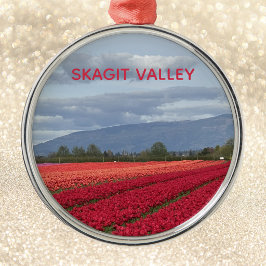 Ornamento De Metal Vale de Skagit Washington Estado Tulipa Deslumbran