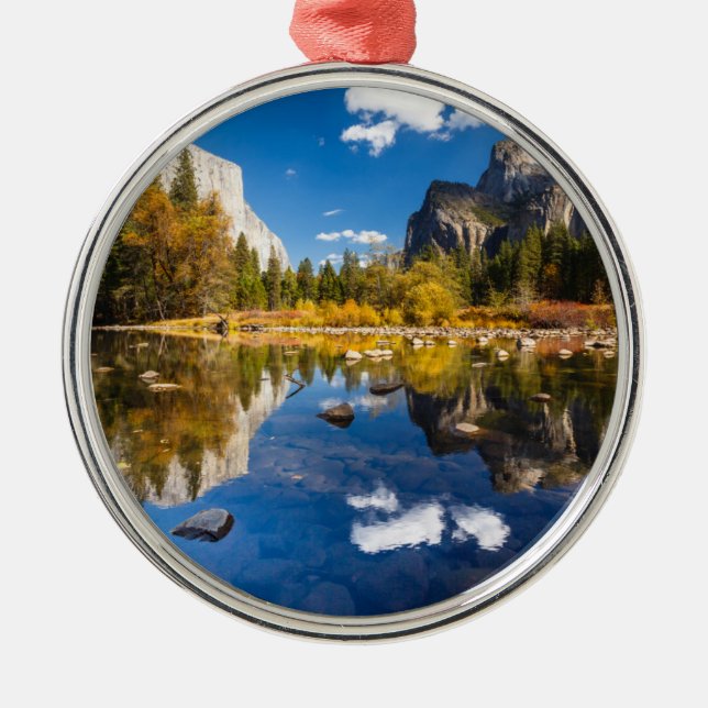 Ornamento De Metal Vale de Yosemite na queda (Frente)