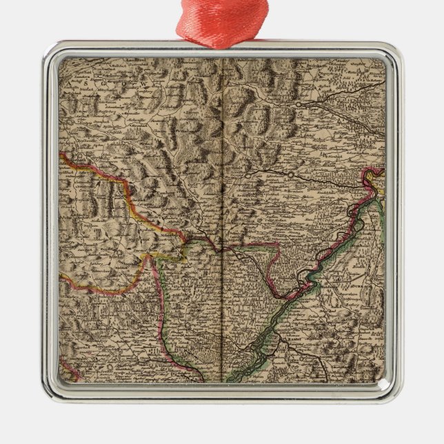 Ornamento De Metal Vale do Reno na Alemanha e França (Frente)