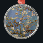 Ornamento De Metal Van Gogh Almond Blossom<br><div class="desc">Vincent Van Gogh Nature Painting Series - Almond Blossom em tons azuis</div>
