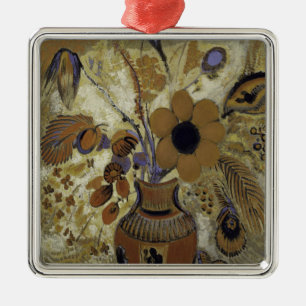 Ornamento De Metal Vaso de Etruscan com flores