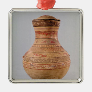 Ornamento De Metal Vaso de Hu com tampa