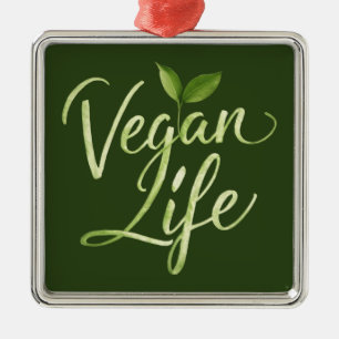 Ornamento De Metal Vegan Life