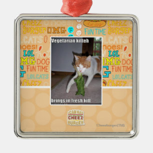 Ornamento De Metal Vegetariano Kitteh