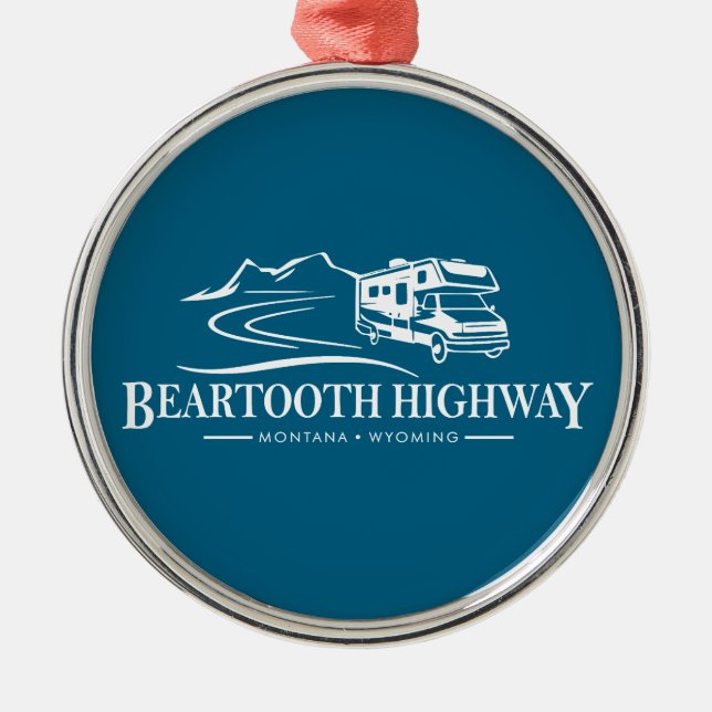 Ornamento De Metal Veículo Recreacional de Estrada Beartooth (Frente)