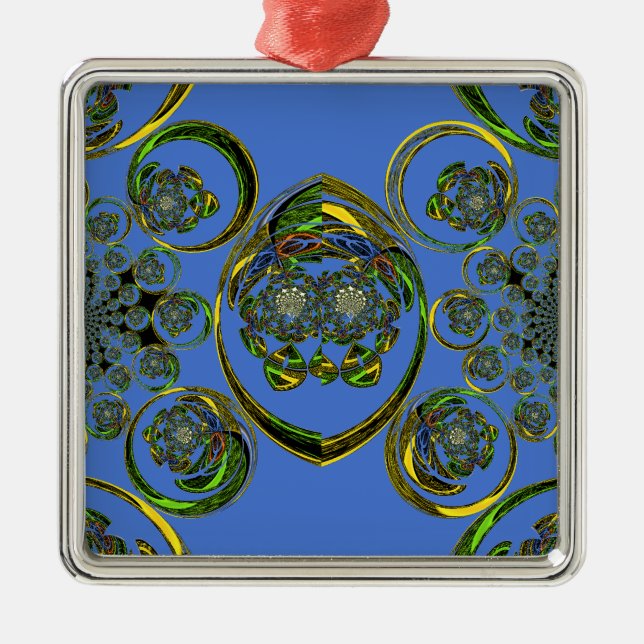 Ornamento De Metal Veja minhas curvas azuis (Frente)