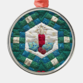 Ornamento De Metal Vela Inclinada