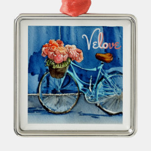 Ornamento De Metal Velo Love Cycling