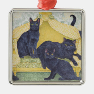 Ornamento De Metal Veludo preto