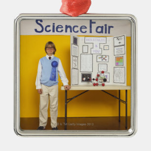 Ornamento De Metal Vencedor da feira de ciência