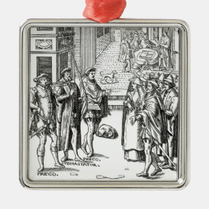 Ornamento De Metal Venda pelo Crier de cidade, após um woodcut 'no