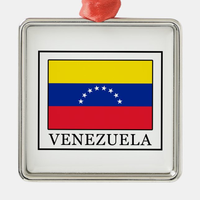 Ornamento De Metal Venezuela (Frente)