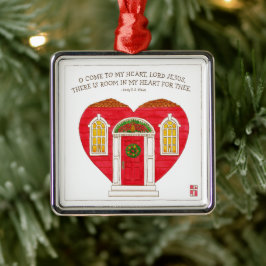 Ornamento De Metal Venha ao meu coração Senhor Jesus Natal