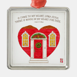 Ornamento De Metal Venha ao meu coração Senhor Jesus Natal