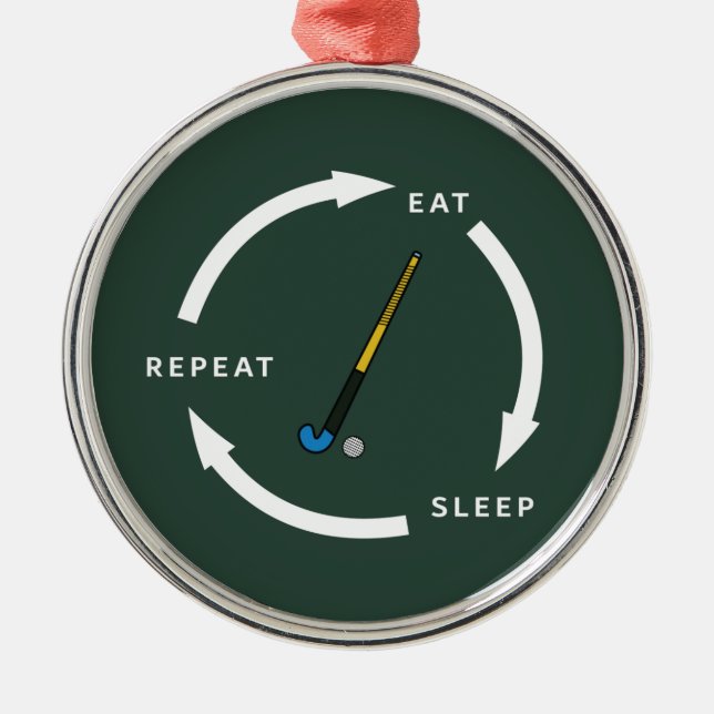 Ornamento De Metal Ventilador do Esporte Repita Repetição de Hóquei e (Frente)