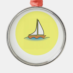 Ornamento De Metal verão barco passeio de barco esporte peixe pesca á